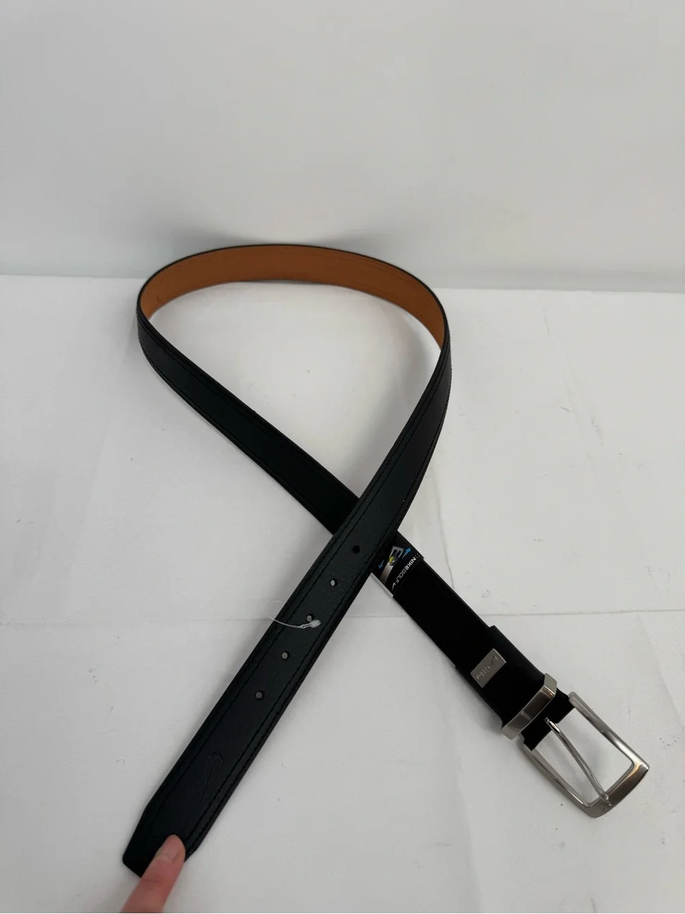 NWT Nike Golf Men's G-Flex Belt Size 42 Black 100% Genuine Leather